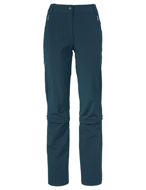 VAUDE Women's Farley Stretch Capri T-Zip Pants III dark sea Gr&ouml;&szlig; 48-Short