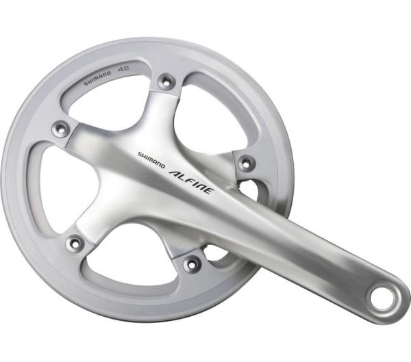 SHIMANO Kurbelgarnitur ALFINE FC-S501 42 Z&auml;hne silber