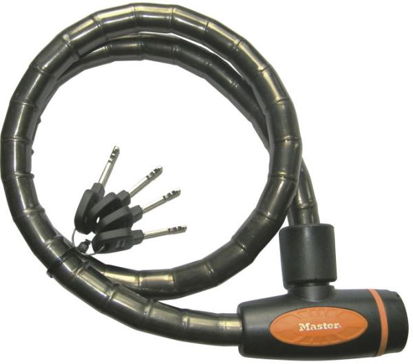 Master Lock Kabelschloss 8228 PanzR Dunkelgrau 18 mm x 1000 mm Schl&uuml;ssel