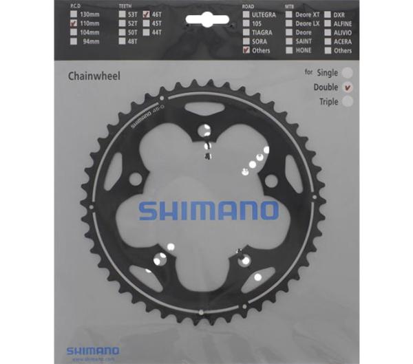 SHIMANO Kettenblatt FC-CX50 46 Z&auml;hne Schwarz