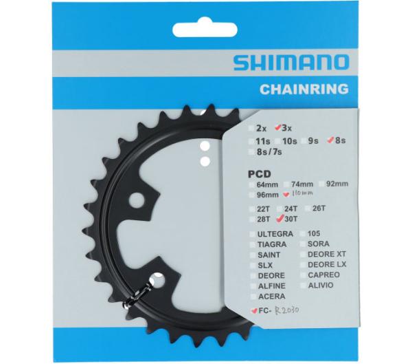 SHIMANO Kettenblatt CLARIS FC-R2030 30 Z&auml;hne Schwarz
